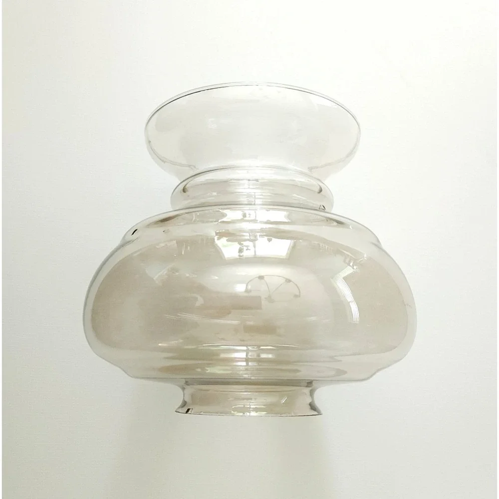Vintage Smoked‎ Glass Lamp Shade 3